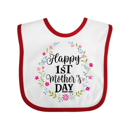 

Inktastic Happy 1st Mothers Day Outfit Girls Gift Baby Girl Bib