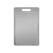 Beautynvta 304 Stainless Steel Cutting Board, Double Sided Cutting Board for Kitchen, Cutting boards for Kitchen Meat Vegetables & Fruits Chopping Board Easy to Clean, 11x15.3 In