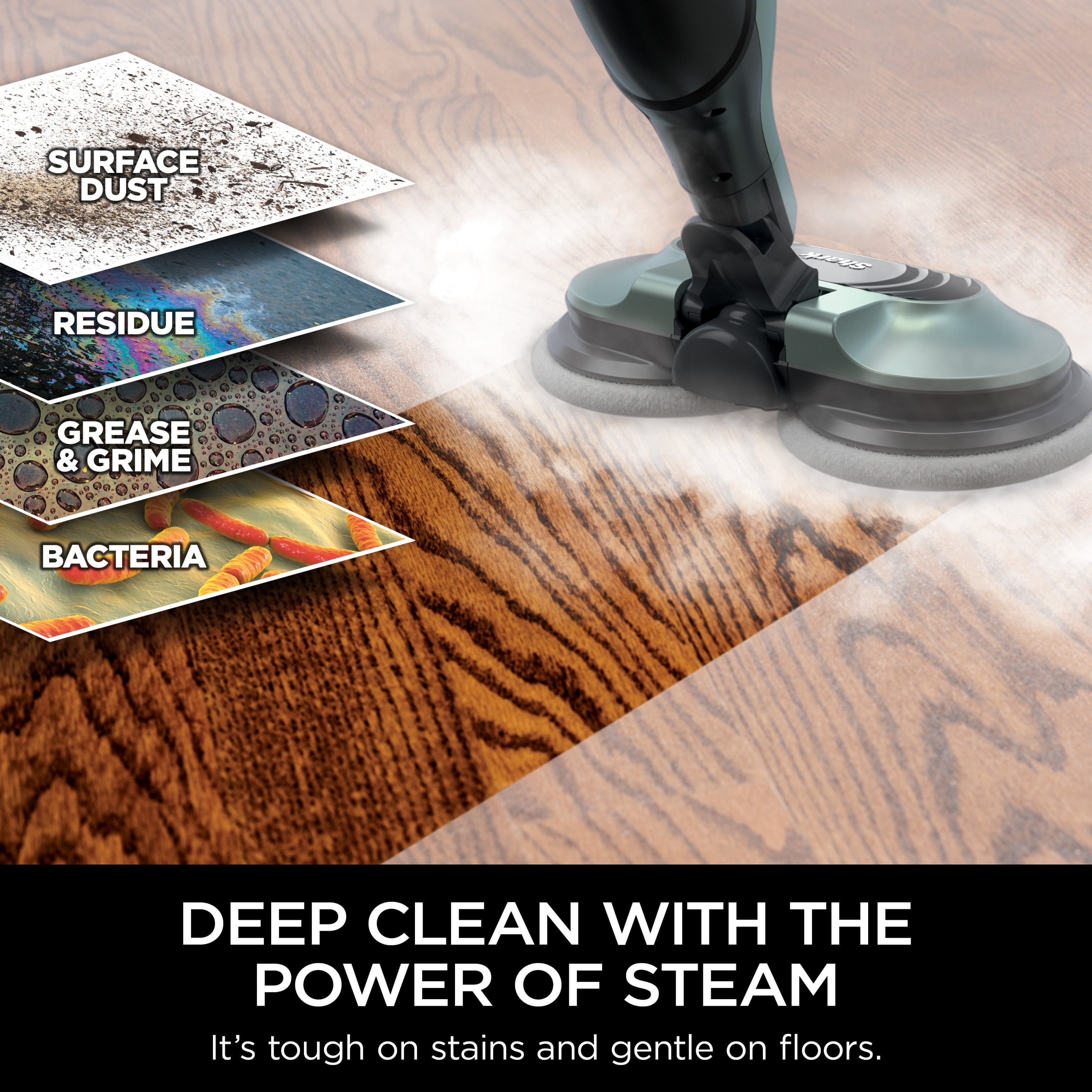 Shark® Steamer Unit, AllinOne Scrubbing & Sanitizing Hard Floor Steam Mop S7000  (图5)
