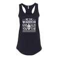 thumbnail image 2 of Wild Bobby Be The Warrior God Called You To Be Inspirational/Christian Women Racerback Tank Top, Black, Small, 2 of 5