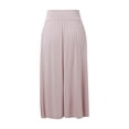 thumbnail image 5 of OSOLU Solid Color Women Full Length Skirt A-Line Umbrella Skirt Mid-Length Skirt Relaxed Fit Skirts, 5 of 6