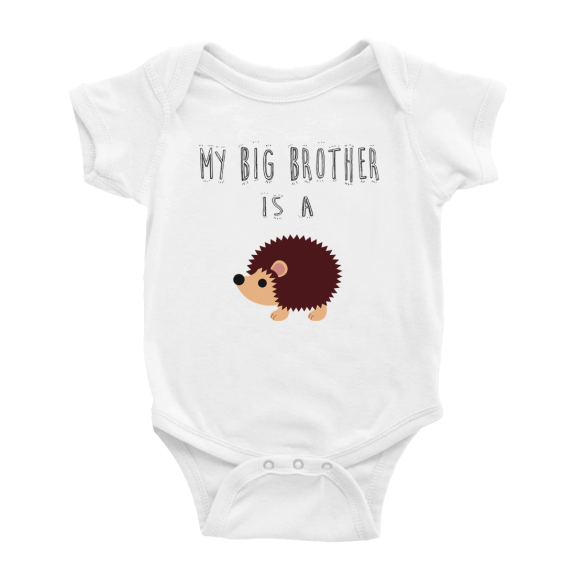 My Big Brother Is A Hedgehog Cute Baby Clothing Bodysuits Boy Girl