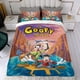 thumbnail image 4 of Goofy Conjunto de sábanas temático, trío de piezas, cómodo y amigable con la piel, diseño único, regalo de decoración para el hogar para familiares, amigos y fans,140cm *210cm, 4 of 6