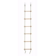 Swingan 6 Step Gymnastic Climbing 8 Foot Long Rope Ladder, Up to 220 Pounds