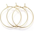 thumbnail image 1 of 100 aros de acero inoxidable 316 de calibre 21, 30 x 25 mm, dorados, para copas de vino, abiertos., 1 of 2