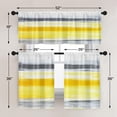 thumbnail image 3 of Xsinufn Yellow Grey White Kitchen Curtains Stripes Window Curtains and Valances Set of 3, Abstract Painting Art Short Tier Curtain for Kitchen, Modern Small Kitchen Decor, 3 of 5