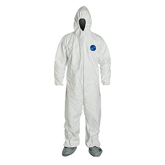 TYVEK® 400, COVERALL, ZIPPER FRONT, HOOD, BOOTS, ELASTIC WRIST, STORMFLAP
