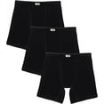 thumbnail image 2 of Fruit of the Loom Men's Boxer Briefs Crafted Comfort Stretch Covered Waistband 12-Pack Black 3X, 2 of 7