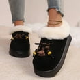 thumbnail image 4 of CHUMUD Women's Furry Snow Bootie Slippers - Fully Plush Lined with Bow Detail, Round-Toe & Thick Sole, Cozy Winter Boots Indoor Outdoor, 4 of 9