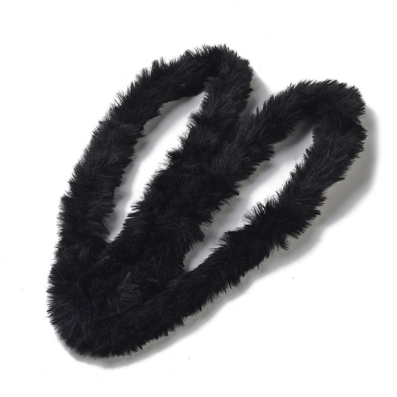 10pcs Polyester Plush Sticks Chenille Stems Pipe Cleaner for Making Black 1000x25mm