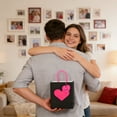 thumbnail image 4 of Love Giftes Bages - Paquete de 12 bolsas de regalo de papel kraft con forma de corazón para San Valentín, bolsas de papel para recuerdos de fiesta, bolsas para dulces, chocolates y pequeños regalos, d, 4 of 9