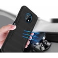 thumbnail image 4 of TJS Phone Case for Nokia G50 5G 6.82", with Tempered Glass Screen Protector Dual Layer Shockproof Brushed Armor Magnetic Metallic Phone Case Cover (Black), 4 of 6