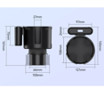 thumbnail image 3 of Portavasos universal, rotación de 360°, soporte para botella de agua 2 en 1 y caja de almacenamiento, portavasos para bicicleta, portavasos para cochecito, andador, bicicleta, silla de ruedas negro, 3 of 4