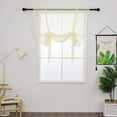 thumbnail image 3 of Nvzi Solid Color Sheer Voile Window Curtains Light Filtering Tie Up Shade Adjustable Balloon Drapes Treatment for Small Window,1 Panel (39" x 47",Beige), 3 of 5