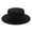 Black, variant on Alitao Party Hats Sun Hats Womens Wide Brim Wool Felt Flat Top Fedora Hat Party Church Trilby Hats Cap Wide Brim Hats Beach Hats Navy One Size