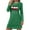 Green, variant on Womens Christmas Sleep Shirt Dress Long Sleeve Crewneck Nightgown Holiday Xmas Sleepwear Pjs Short Dresses Green, XL