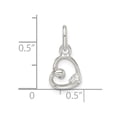 thumbnail image 6 of Auriga Fine Jewelry 925 Sterling Silver CZ Heart Pendant (L - 14.08mm, W - 8.5mm) for Women, 6 of 6