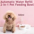 thumbnail image 2 of ¡Campaña con descuento!Cuenco para mascotas 2 en 1 para beber agua y alimentarse, ahorra espacio, antivuelco, boca antihúmeda, bebedero automático y cuenco para comida, 2 of 9
