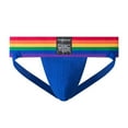 thumbnail image 4 of Brnmxoke Mens Rainbow Jockstrap Underwear Low Waist Mesh Breathable Athletic Supporter Jock Straps Spandex Hollow Hot Male Underpants, 4 of 4