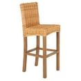 thumbnail image 4 of SAFAVIEH Tobie Rattan Bar Stool with Footrest, Natural, 4 of 7