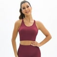 thumbnail image 4 of SWSMCLT Women's Running Tank Top Crop Fitted Yoga Backless Tight Fall Lightweight Top Vest Workout Ribbed Burgundy Small, 4 of 4
