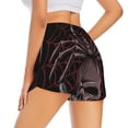 thumbnail image 3 of Goofa Spider with Skull Printed Women 2 in 1 Running Shorts,Quick Dry Athletic Workout Shorts,High Waisted Athletic Shorts with Liner Pockets-Small, 3 of 9