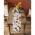 thumbnail image 5 of Red Mushrooms Table Runner 72 Inches, Vintage Botanical Art Bed Runner Dresser Scarves Tabletop for Indoor Outdoor Parties/Ceremony/Banquet, 13" x 72", 5 of 8