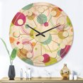 thumbnail image 2 of Designart 'Circular Design Retro Pattern II' Mid-Century Modern Wood Wall Clock, 2 of 5