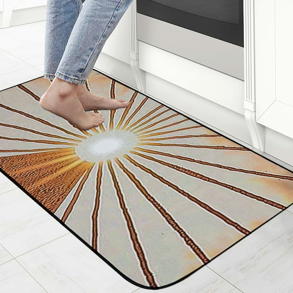 PHYHOO Abstract Sun Sunset Sunshine Waterproof Door Mat Outdoor Entrance Non-Slip Doormat for Bohemian Home Front Door Porch Outdoor Indoor Decorations 19.68*47.24 in