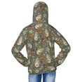 thumbnail image 4 of Cauagu Halloween Mummy Gnome Print Sun Protection Jacket for Teen,Full-Zipper Long Sleeve Sun Shirts with Pockets UV Hoodie Shirts Outdoor Athletic Jacket-Large, 4 of 7