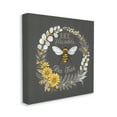 thumbnail image 2 of Stupell Industries Bee Humble Be True Phrase Vintage Yellow Florals, 24 x 24,Design by Deb Strain, 2 of 5