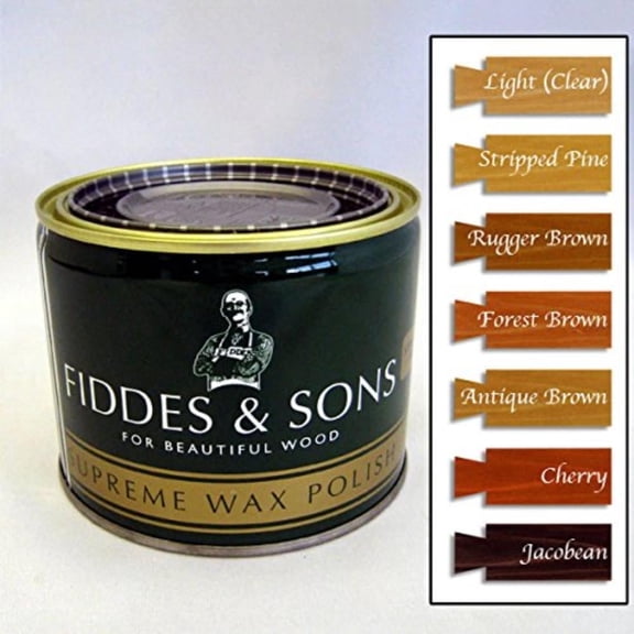 Fiddes & Sons Cherry Brown Furniture Supreme Wax Polish for Furniture Restoration, Wood Protection, 400ml