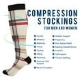 thumbnail image 2 of FORMRS Womens Knee High Socks Casual Long Thick Travel Daily Wear, 1 Pair, Red Tartan, 2 of 6