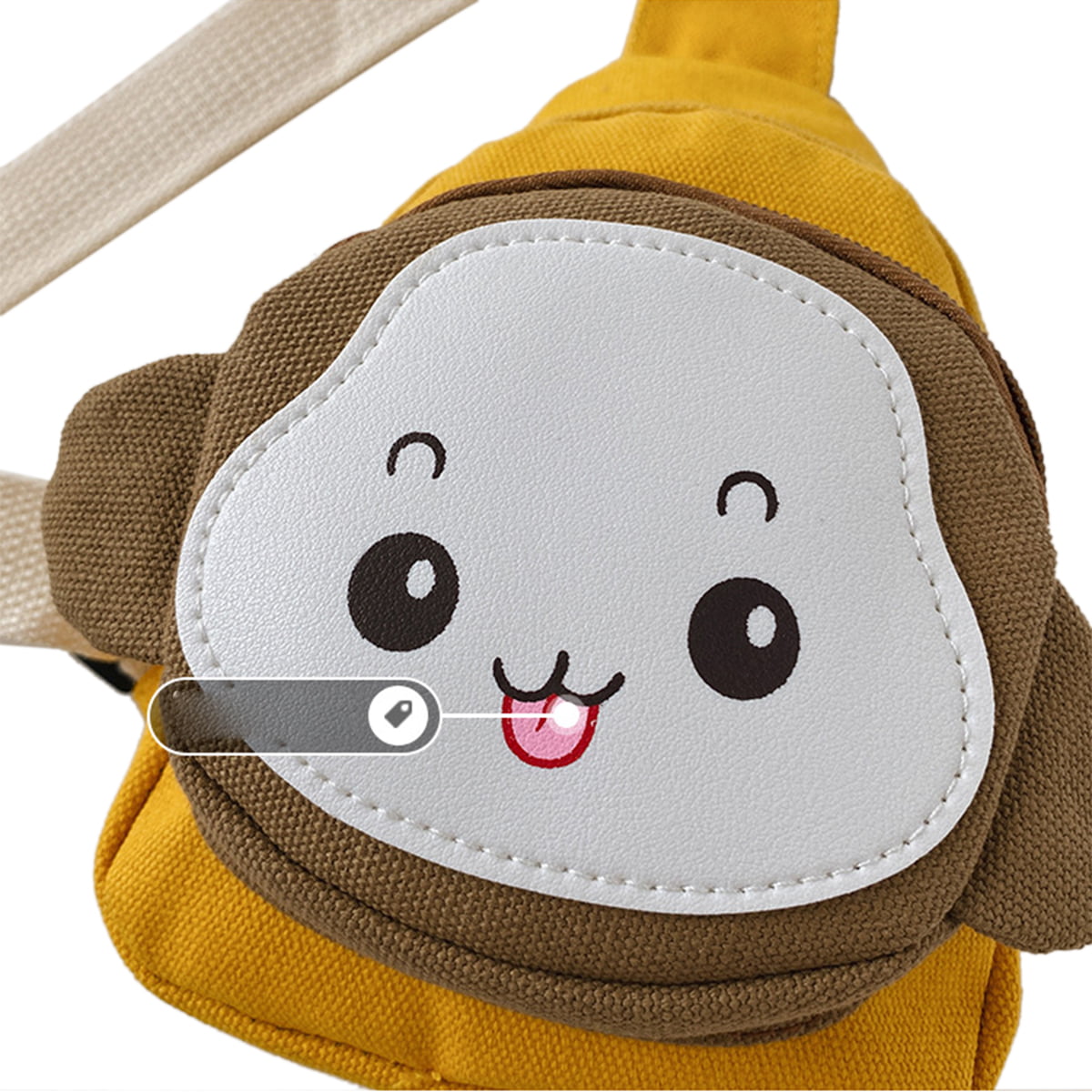 Teen Crossbody Bags Cartoon Cute Monkey Multi-Functional Satchel Handbag Fit for 15 Inch Computer Notebook MacBook