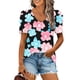 thumbnail image 2 of Blusas de Manga Corta para las Mujeres, Blusa de Camiseta Suelta Casual Hecha de Tela Cómoda para Todo el Uso Diario de Temporada, Blusas para las Mujeres Casual, 2 of 9