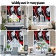 thumbnail image 6 of Abstract Stitching Swag Curtain Valance for Windows, Red Black White Water Ripple Window Treatments Short Swag Topper for Kitchen Windows Bathroom Bedroom, 36"x36", 6 of 8