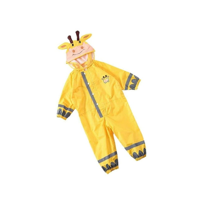 pitrice Imperméable Mignon Manteau de Pluie pour Enfants avec Manches Imperméable Jaune m
