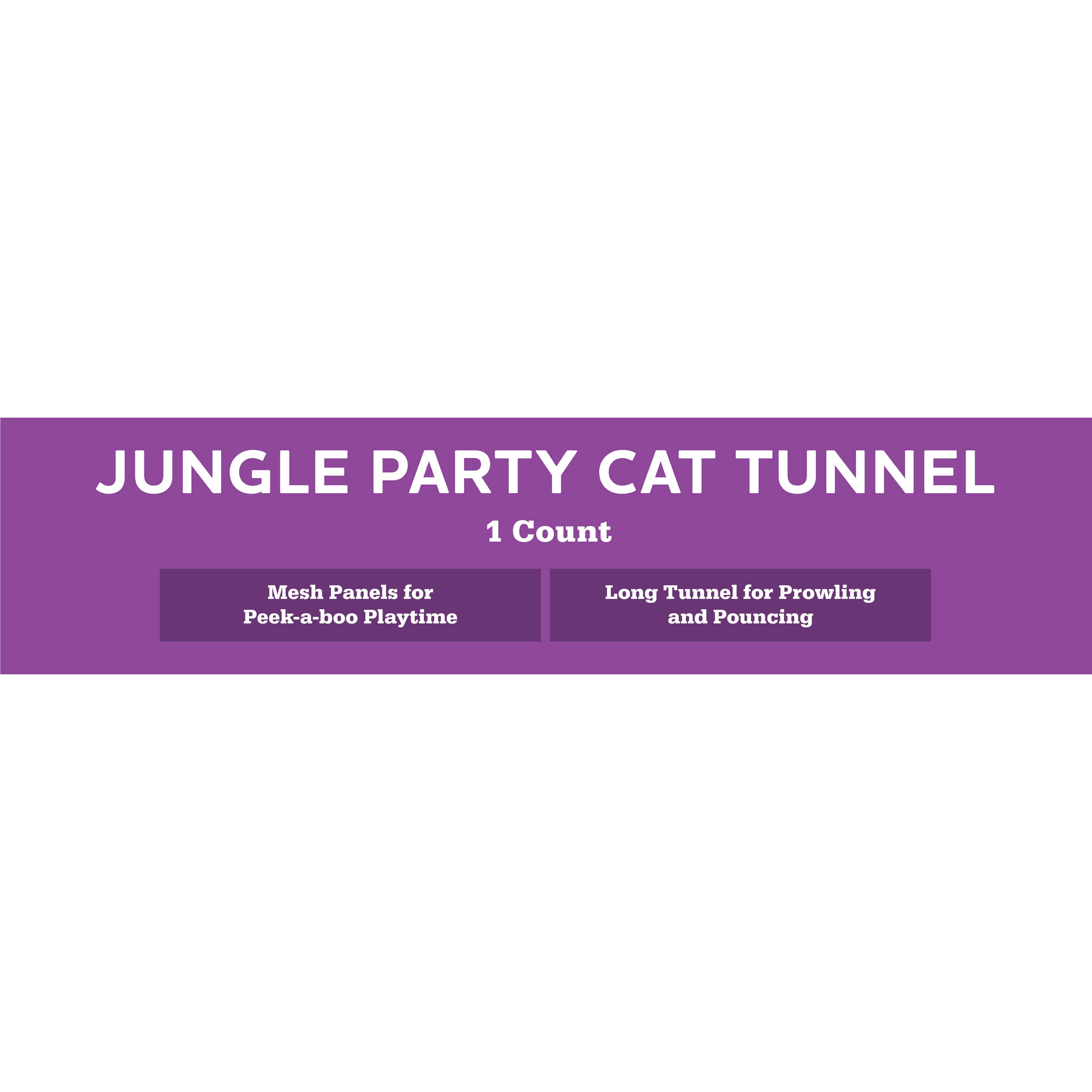 Vibrant Life Portable Jungle Party Cove & Cat Tunnel, Multicolored