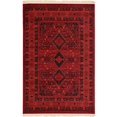 thumbnail image 1 of Unique Loom Tekke Over-Dyed Torkaman Area Rug 6' x 9' Rectangle Red/Black, 1 of 2