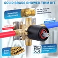 thumbnail image 4 of Wowow Single Handle 7-Spray Patterns Tub and Shower Faucet 1.8 GPM with Handheld Showerhead Corrosion Resistant in Matte Black, 4 of 7