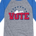 thumbnail image 3 of Peanuts - Vote Snoopy - Toddler & Youth Raglan Graphic T-Shirt, 3 of 5