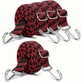 thumbnail image 2 of CNKOO [4 Pcs Sangles Élastiques Robustes] 4 Pcs Sangles Élastiques Réglables Robustes avec Crochets en Métal / 39 Pouces Extra Longues Fixation Sécurisée Tout Temps pour Moto Vélo Bagages, 2 of 5