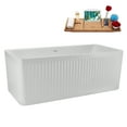 thumbnail image 3 of 59" Streamline N5000WH Soaking Freestanding Tub and Tray With Internal Drain in Glossy White, 3 of 11