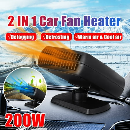 Portable Car Heater Fan 12v 200w 360 Rotary Heating Cooling Fan