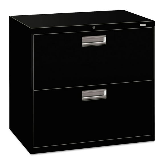 HON H672.L.P Brigade 600 Series 30 in. x 18 in. x 28 in. 2 Legal/Letter-Size File Drawers Lateral File - Black