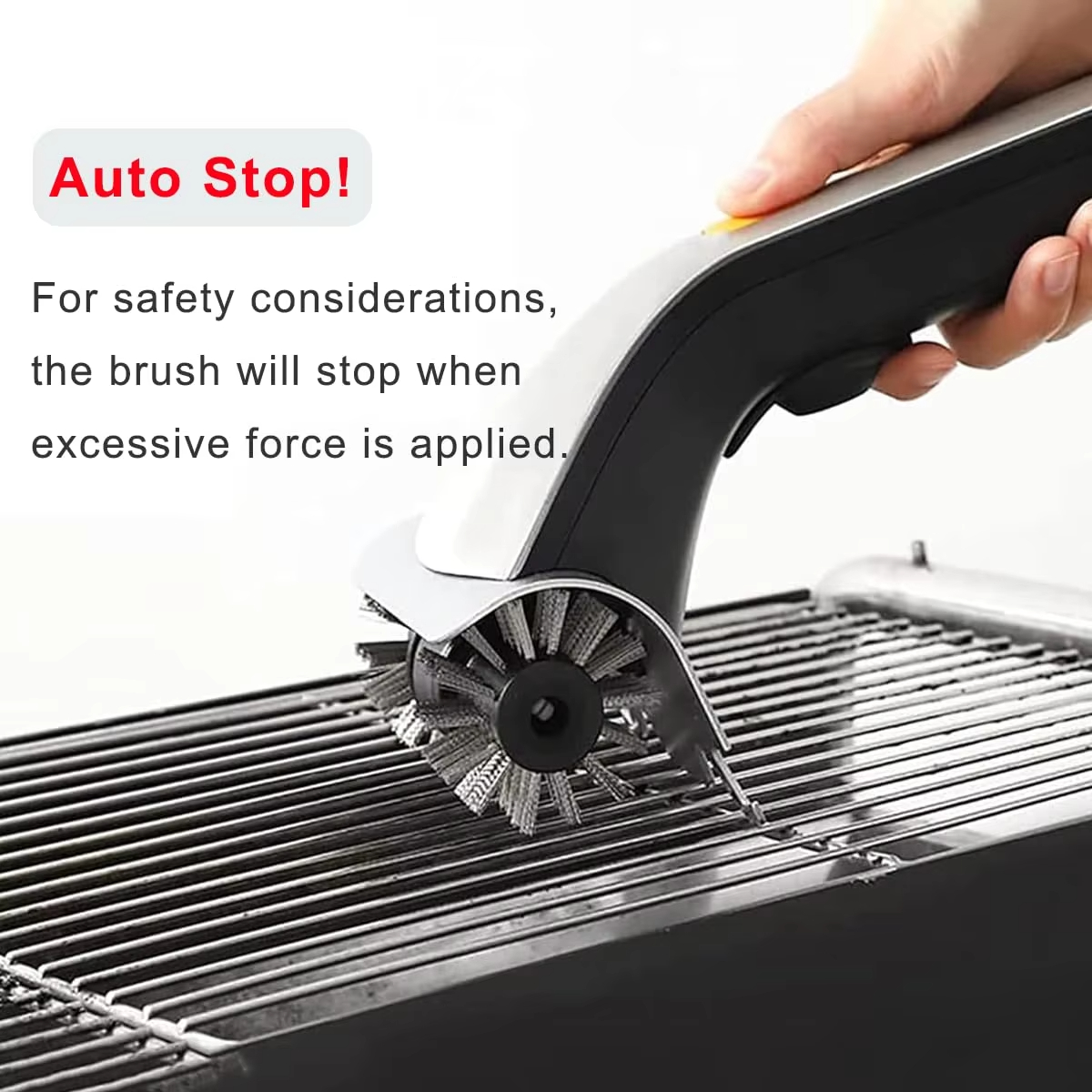 Electric Grill Brush and Scraper for Barbecue, Safe Bristles Grill Brush for Outdoor Grill, Steam Grill Cleaning Brush