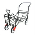 thumbnail image 4 of UHOMEPRO Ultra-Strong Folding Cart with 360° Wheels & Brake - 150LBS Capacity, All-Terrain Collapsible Wagon for Shopping, Garden, Beach, Outdoor Events (Black+Red colour), 4 of 9