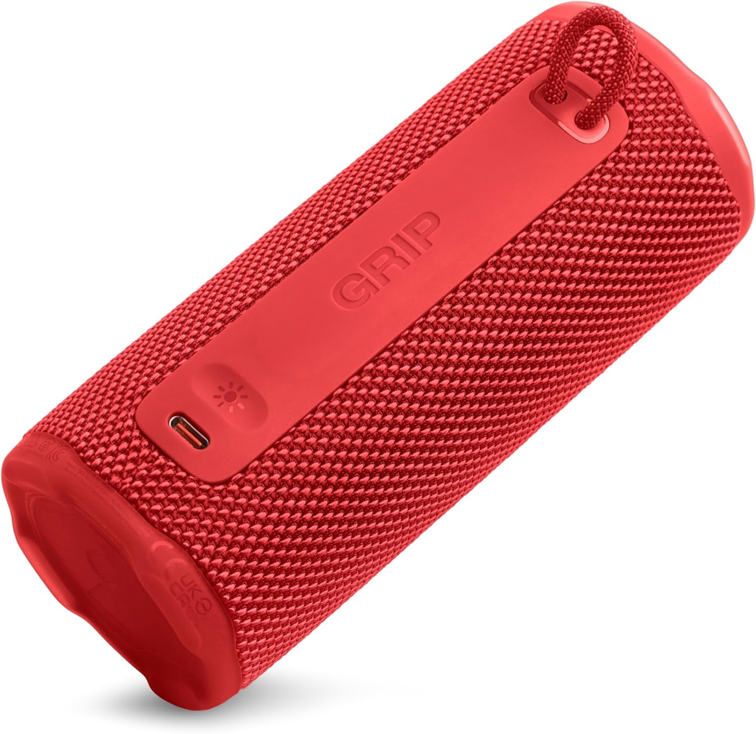 Open Box JBL Grip - Compact Bluetooth speaker with bold JBL Pro Sound and ambient light - Red