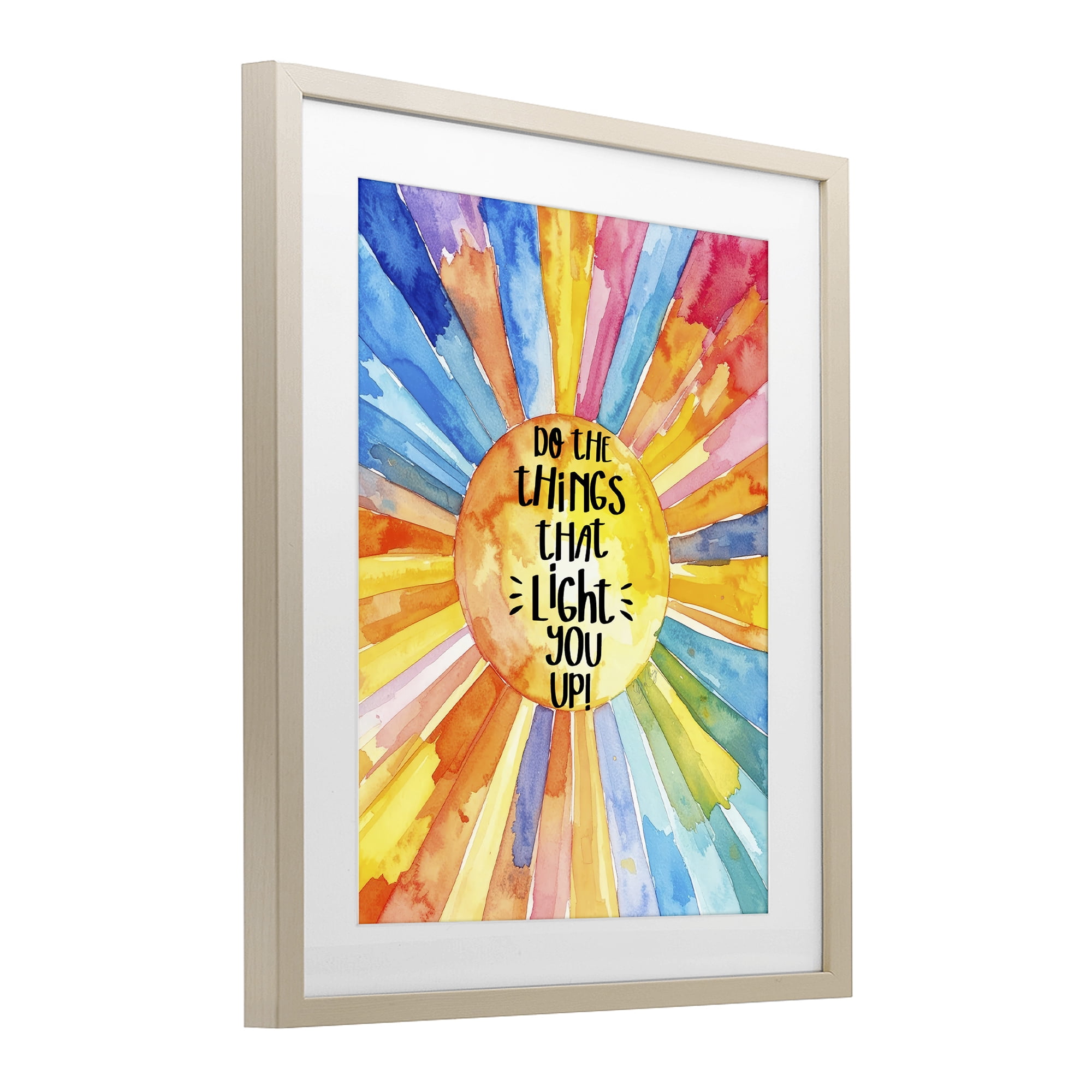 Stupell Industries Things That Light You Up Birch Framed Print Under Glass, design by Shelly Craig