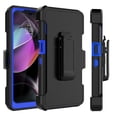 thumbnail image 2 of for Motorola Moto G 5G 2022 Case, Heavy Duty Rugged Defender Case with [Belt Clip Holster] [Built in Screen Protecotr], Shockproof Full Body Protection Kickstand Cover for Moto G 5G (2022) Blue, 2 of 8